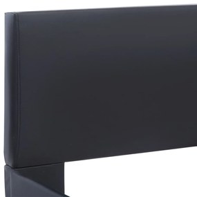vidaXL Πλαίσιο Κρεβατιού Μαύρο 140 x 200 εκ. από Συνθετικό Δέρμα