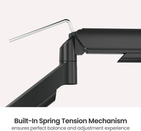 POWERTECH βάση γραφείου για 2x οθόνες PT-1425, 17-32", έως 9kg