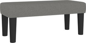 vidaXL Κρεβάτι Boxspring με Στρώμα Σκούρο Γκρι 100x200 εκ. Υφασμάτινο