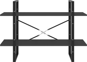 vidaXL Βιβλιοθήκη με 2 Ράφια Γκρι 100 x 30 x 70 εκ. από Επεξ. Ξύλο