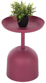 SIDE TABLE ROUND DELBEL  METAL IN PINK Φ36x49Hcm.