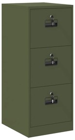 vidaXL Ντουλάπα Αρχείων με συρτάρι Ελιά Πράσινη 44 x 50 x 106.5 εκ