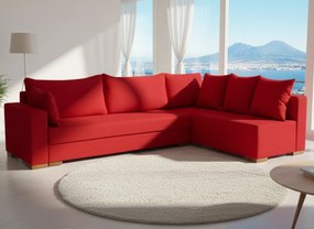 Γωνιακός καναπές Trendy-Αριστερή-285φ 185β εκ.-Κόκκινο