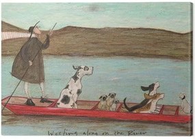 Εκτύπωση καμβά Sam Toft - Woofing Along on the Rinver