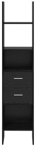 vidaXL Βιβλιοθήκη Μαύρη δρυς 40 x 35 x 180 εκ. Επεξεργασμένο ξύλο