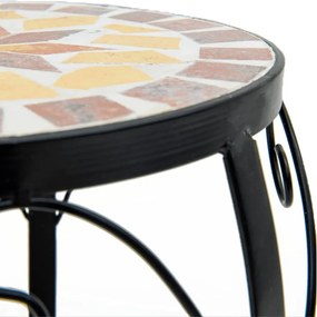 vidaXL Ανθοστήλες 3 τεμ. Τερακότα /Λευκά Κεραμικά