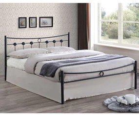 Κρεβάτι DUGAN Διπλό 140x190cm Μεταλ.Σφυρήλατο Μαύρο