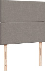 vidaXL Κρεβάτι Boxspring με Στρώμα Taupe 120x190 εκ. Υφασμάτινο