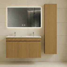 Lucia Led 120 MDF - Έπιπλο Μπάνιου Με Νιπτήρα &amp; Καθρέπτη Led - 182