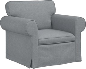 vidaXL Καναπές 2 pcs Ανοιχτό γκρι