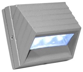 Adeleq Led Φωτιστικό Αλουμινίου Εξωτερικό Κυρτό 1W Μπλε Γκρι 3-909564