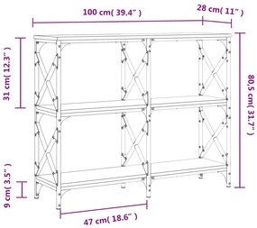 ΤΡΑΠΕΖΙ ΚΟΝΣΟΛΑ ΚΑΦΕ ΔΡΥΣ 100X28X80,5 ΕΚ. ΕΠΕΞΕΡΓΑΣΜΕΝΟ ΞΥΛΟ 835423