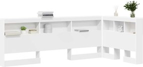 vidaXL Κεφαλάρι Αποθήκης με ράφι Λευκό 75 cm Επεξεργασμένο ξύλο