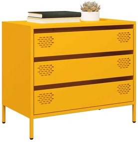 vidaXL Ντουλάπι Μουσταρδί 68x39x58,5 εκ. από Χάλυβα Ψυχρής Έλασης
