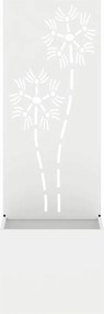 vidaXL Οθόνη Ιδιωτικότητας Κήπου Floral Λευκό 50 x 150 cm