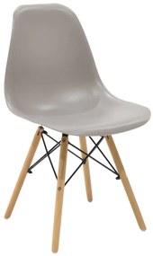 Καρέκλα Alta PP γκρι-φυσικό πόδι 46x50x82