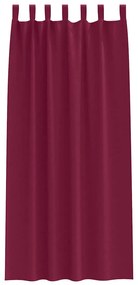 vidaXL Κουρτίνες με κουρτίνες 2 pcs Κόκκινο 245x140εκ. Πολυεστέρας
