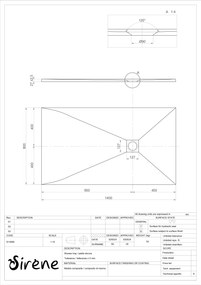 Sirene Slate 80x140 S14080 - Παραλληλόγραμμη ντουζιέρα μαρμάρινη - Λευκό Ματ