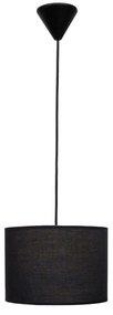 Φωτιστικό Οροφής 14-0140 1/Ε27 Με Αμπαζούρ Φ20x100cm ΗΚ-03 Black Heronia