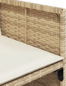 vidaXL Σετ Τραπεζαρίας Κήπου 13 τεμ. Μπεζ Συνθ. Ρατάν με Μαξιλάρια