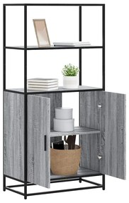 vidaXL Highboard Grey Sonoma Κατασκευασμένο ξύλο και μέταλλο