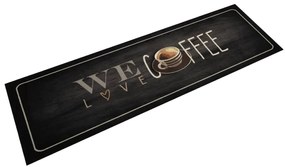 vidaXL Χαλί Κουζίνας Πλενόμενο Επιγραφή Coffee 45x150 εκ. Βελούδο