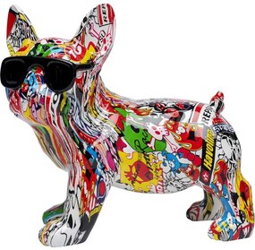 Επιτραπέζιο Διακοσμητικό Σκύλος Κολάζ Πολύχρωμος 25x24x15εκ - Πολύχρωμο