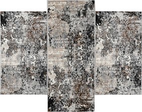 Χαλιά Κρεβατοκάμαρας (Σετ 3τμχ) Polcarpet Estia 4871 Black/Beige