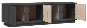 vidaXL Έπιπλο Τηλεόρασης Γκρι 140 x 40 x 40 εκ. από Μασίφ Ξύλο Πεύκου