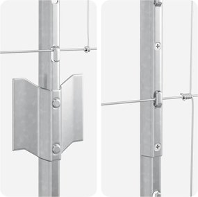 vidaXL Τεντώτο με στήριγμα Ασημί 1,2 x 25 m Ατσάλι