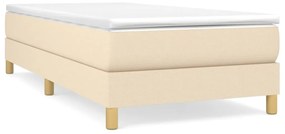 Πλαίσιο Κρεβατιού Boxspring Κρεμ 90x190 εκ. Υφασμάτινο - Κρεμ