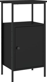 vidaXL Κομοδίνο Μαύρο 41 x 31 x 80 εκ. από Επεξεργασμένο Ξύλο