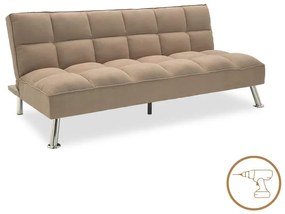 3 seater sofa-bed Rebel with fabric in beige-brown color 189x92x82cm 189x92x82 εκ.