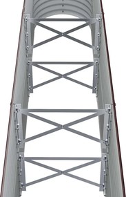 vidaXL Ζαρντινιέρα Καφέ 152x40x68 εκ. Γαλβανισμένος χάλυβας