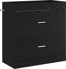 vidaXL Σετ Επίπλων Μπάνιου Μαύρη Δρυς 81 x 40 x 84,5 εκ