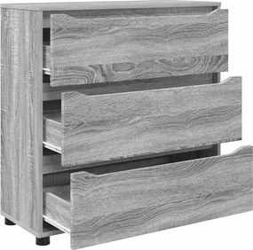 vidaXL Ντουλάπι αποθήκευσης Γκρίζο Σονομα 80 x 31 x 81 εκ