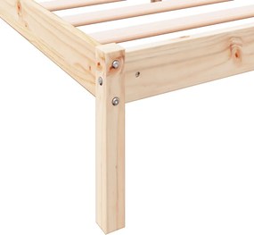 vidaXL Πλαίσιο Κρεβατιού Μακρύ Χωρίς Στρώμα 140x210 εκ Μασίφ Πεύκο