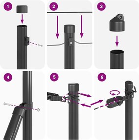 vidaXL Στύλος Περιφράξεων 26 pcs Γκρι 3,2 x 3,2 x 100 εκ