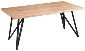 DINING TABLE GROW  ASHTREE WOOD VENEER IN NATURAL COLOR IN RUSTIC STYLE 180x90x75Hcm.