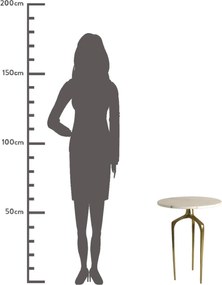 Τραπεζάκι ArteLibre Λευκό Μάρμαρο 44.2x44.2x62.2cm