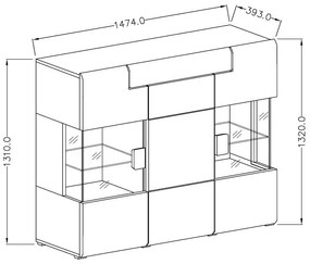 Μπουφές Toldo 46-Leuko