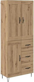 vidaXL Highboard Artisan Oak 69,5 x 34 x 180 εκ. Επεξεργασμένο ξύλο