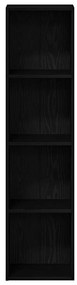 vidaXL Βιβλιοθήκη Μαύρη Δρυς 36x30x143 εκ. Επεξεργασμένο ξύλο