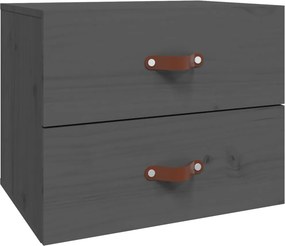 vidaXL Κομοδίνο Επιτοίχιο Γκρι 50 x 36 x 40 εκ.