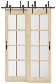 Μηχανισμός Συρόμενης Μεσόπορτας Μαύρος 152,5 εκ. Ατσάλινος