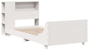 vidaXL Σκελετός Κρεβατιού Χωρίς Στρώμα Λευκό 100x200 εκ. Μασίφ Πεύκο