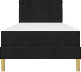 vidaXL Σκελετός κρεβατιού με στρώμα Μαύρο 100 x 200 cm Ύφασμα