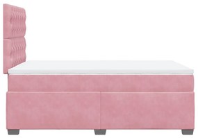 ΚΡΕΒΑΤΙ BOXSPRING ΜΕ ΣΤΡΩΜΑ ΡΟΖ 120X200 ΕΚ. ΒΕΛΟΥΔΙΝΟ 3290893