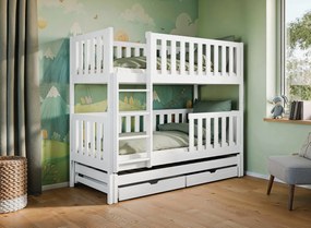 LEA 80x160 white bunk bed Lano Furniture