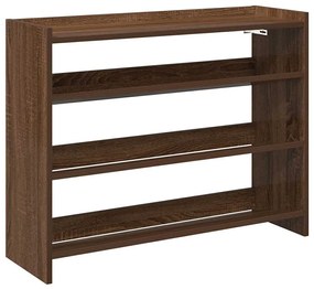 Ράφι παπουτσιών καφέ δρυς 80x25x62 cm Κατασκευασμένο ξύλο - Καφέ